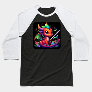 Rufie the Dragon - Fencing #30 Baseball T-Shirt